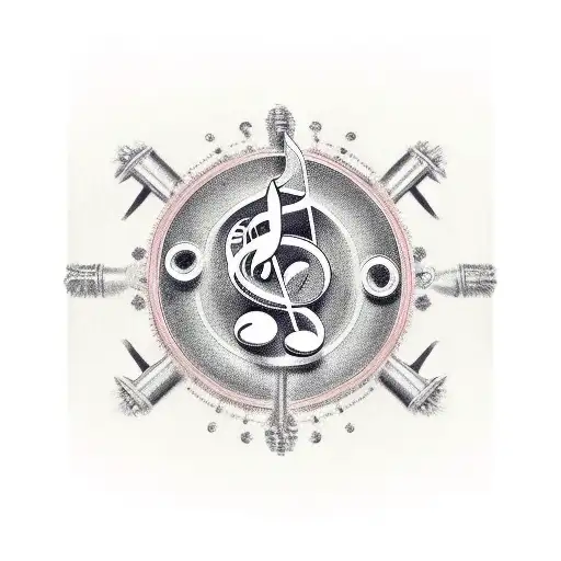 The Word 50Caliburr Surrounded By Musical Notes And Money