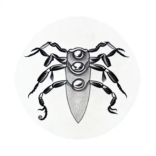 Scorpion With Closed Claws And Mountains On The Background Of Mountains