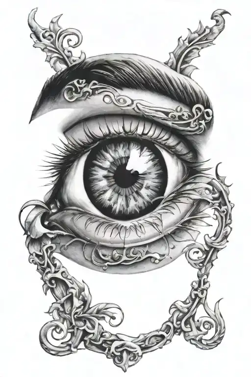 Eye Ball With Spiritual Background