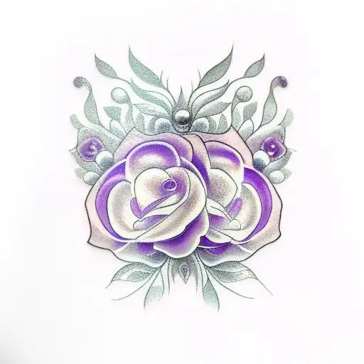 Word Chloe With Amethysts And Violets