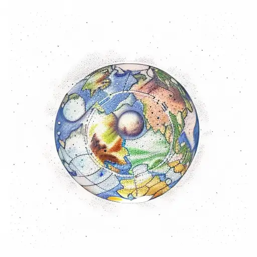 A Realistic Depiction Of A Mountain Range With Planets And Stars Scattered In The Sky