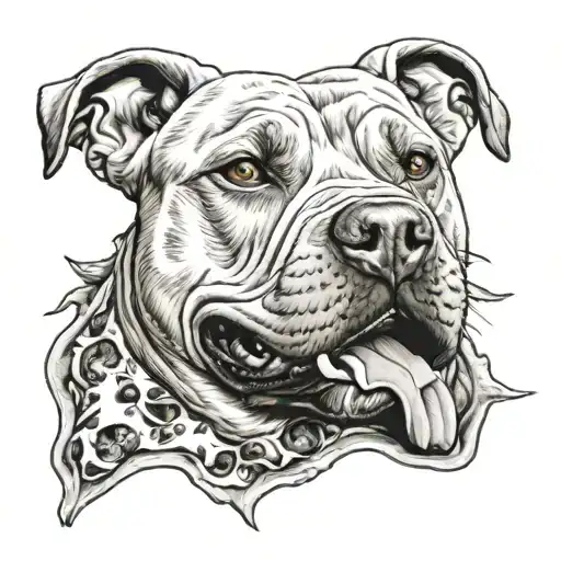 Tan White Pitbull Pizza Ocean Beach