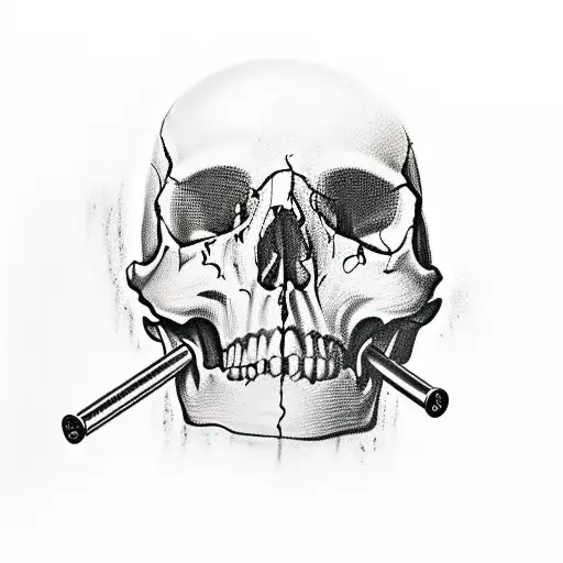 Skull With Bullets