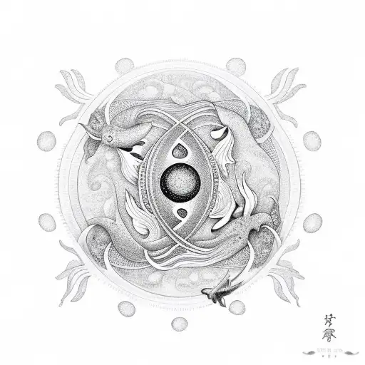 Beta Fish In A Ying Yang Pattern