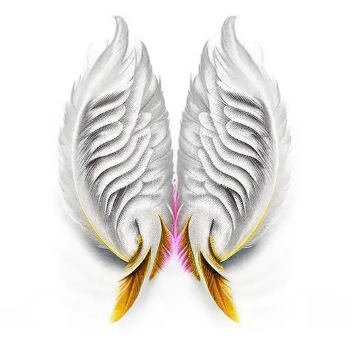 Angel Wings Turning Into Feathers