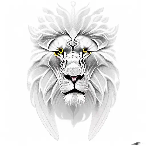 Angel Knight Whos Wings Turn Into The Face Of A Lion