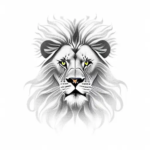 Side View Fierce Lion