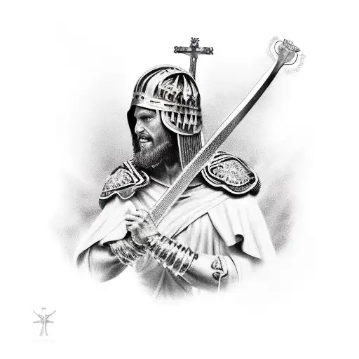 Gladiator With Sword With Crucifix