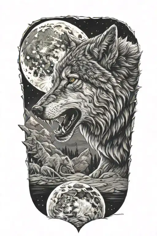 Fenris Wolf Eating The Moon