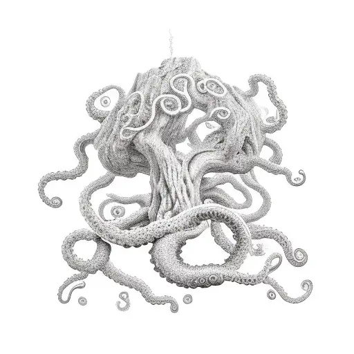 Large Oak Tree With Tentacle Root Ball