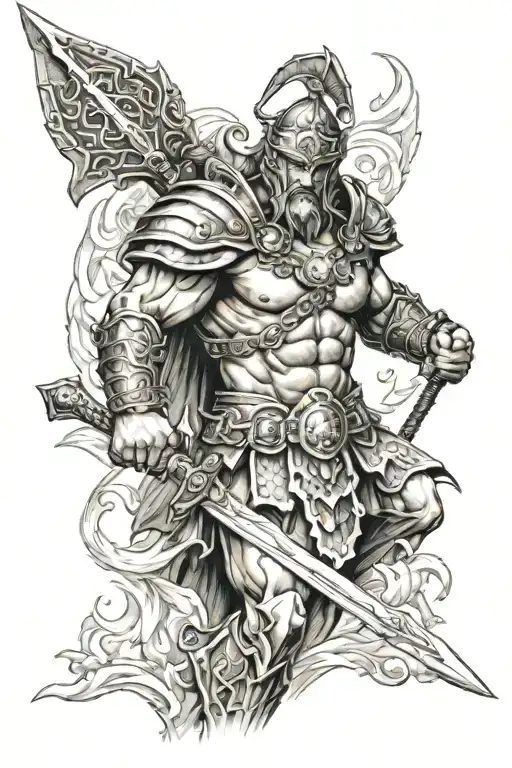 Mythology Warrior Surrounded