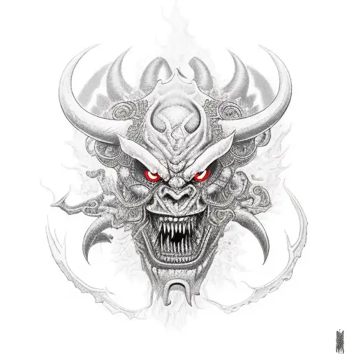 An Oni Demon Embodying Principles And Morals In A Fantasy Setting