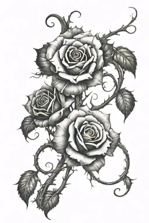 Bloody Roses And Thornes Wrapped Around Full Music Scale