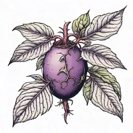 Purple Potato Plant Growing