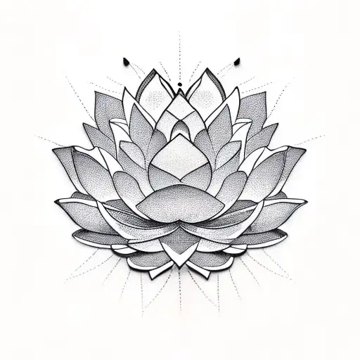 Lotus Flowers Intertwined With Broken Chains