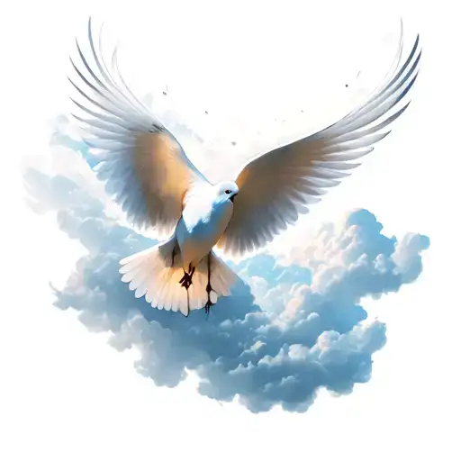 Stairway To Heaven Clouds And Dove