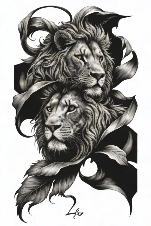 Leo Sign Intertwined