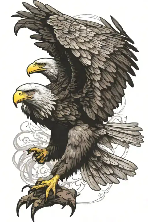 Leg Eagle Wings Spread