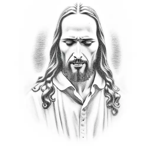 Sad Jesus Walking Down The Road