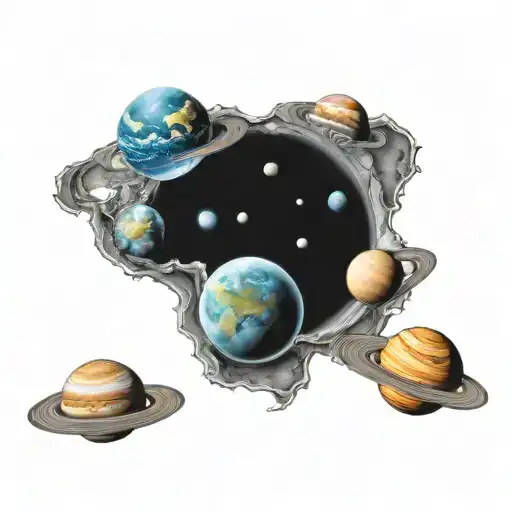 3 Planets In Space Theme