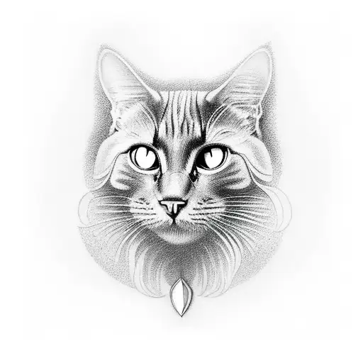 Black Cat Framed By Forest