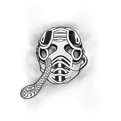 Hockey Mask With Snake