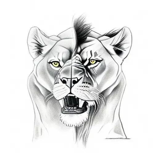 Conor Mcgregor Standing Triumphantly With A Lion By His Side