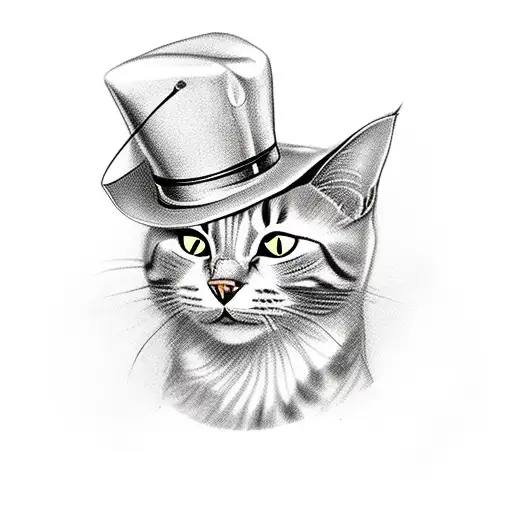 A Cat As A 1920S Gangster With A Hat