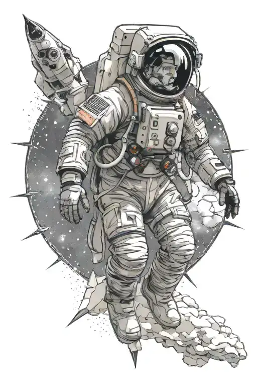 North Star And Astronaut