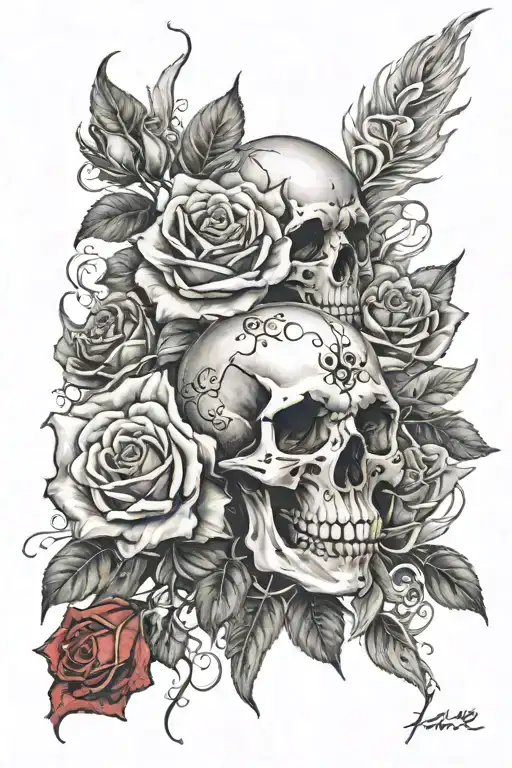 Roses With Fire Skulls And Some Poetry