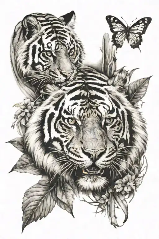 Cross With Tiger Emerging