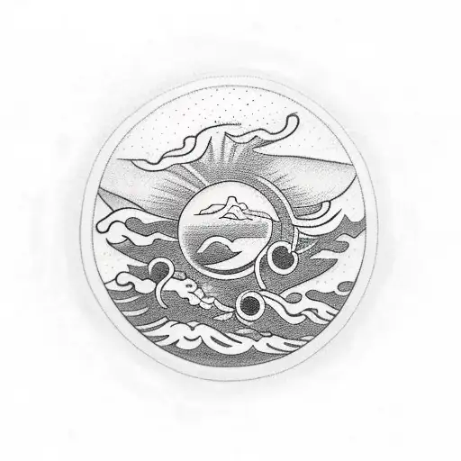 Beach Sunset With A Car