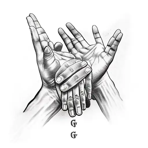 Praying Hands With Bible And Guidance Label Big