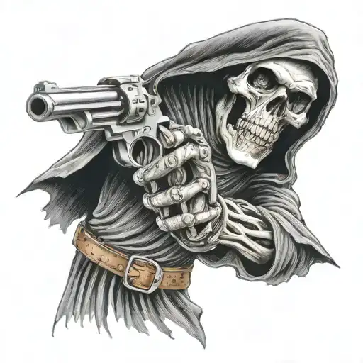 Grim Reaper Pointing A Gun At You Make