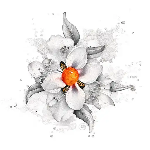 Orange Blossom Like Watercolor