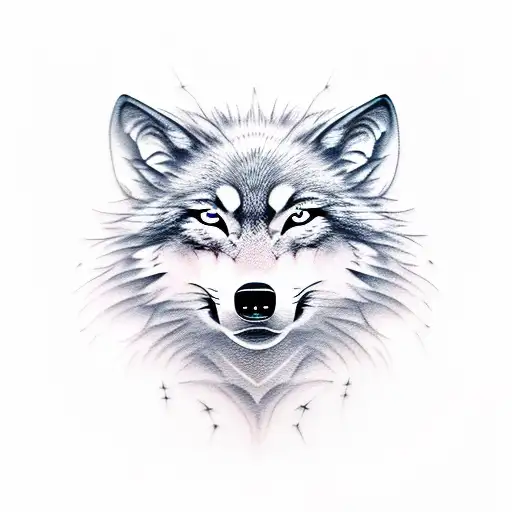 Photo-realistic Wolf Face