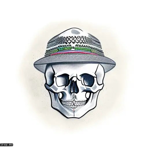Skull With Sombrero Hat