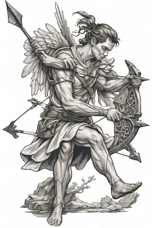 Angel Archer Male Shooting Arrow