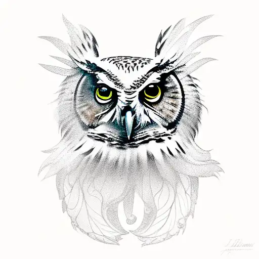 Owl Flying Through Forest