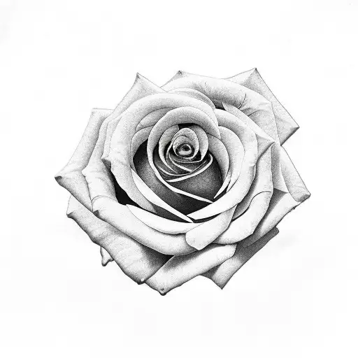 Rose With Stem And Three Kids