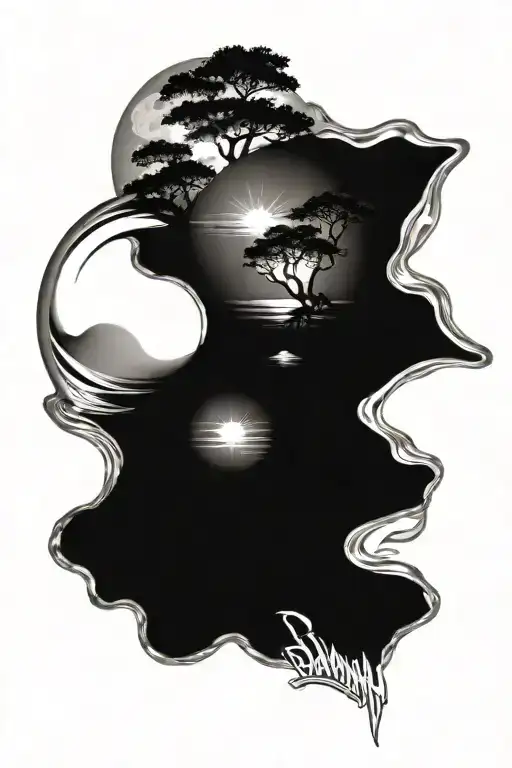 Savannah Sun Water With Reflection