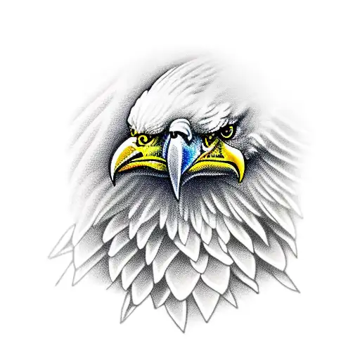 Eagle With Albanian Flagg