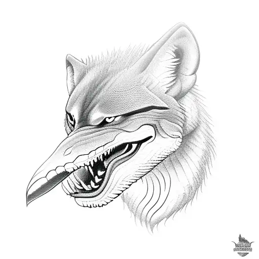 Snake With Wolf Head