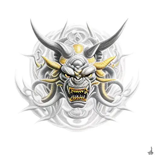 Golden And Black Oni Demon