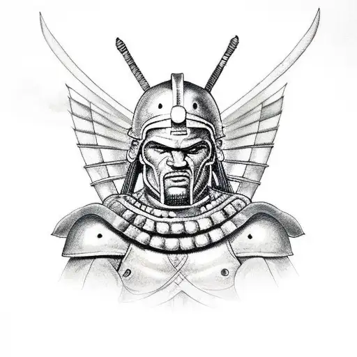 Spartan Warrior With Eleven Spears Next To Him