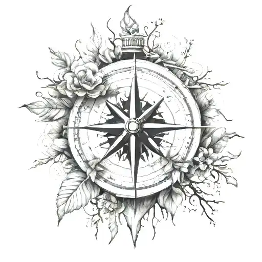 Nature And Compass Surrounded