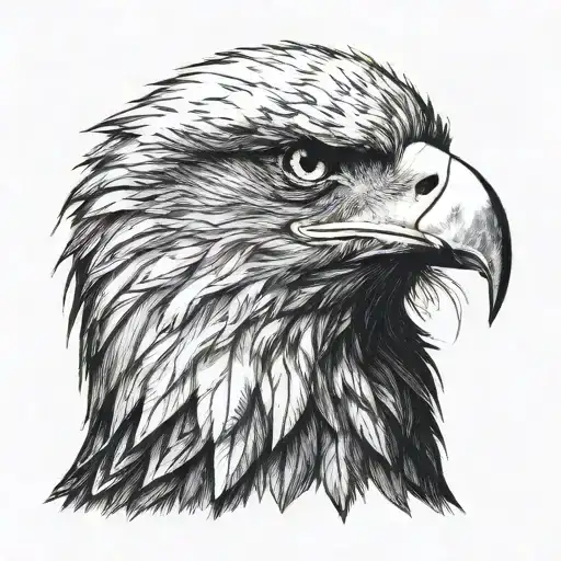 Vintage Eagle Side Face