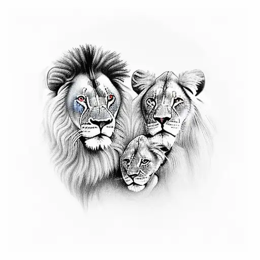 Lion Family Human