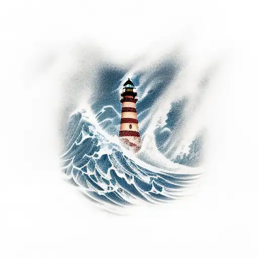 Lighthouse Mountains Waves