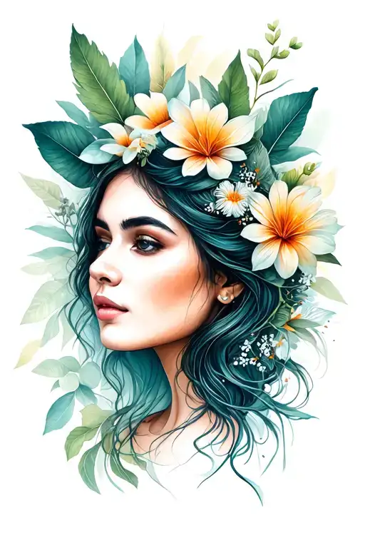 Women Nature Face Inside